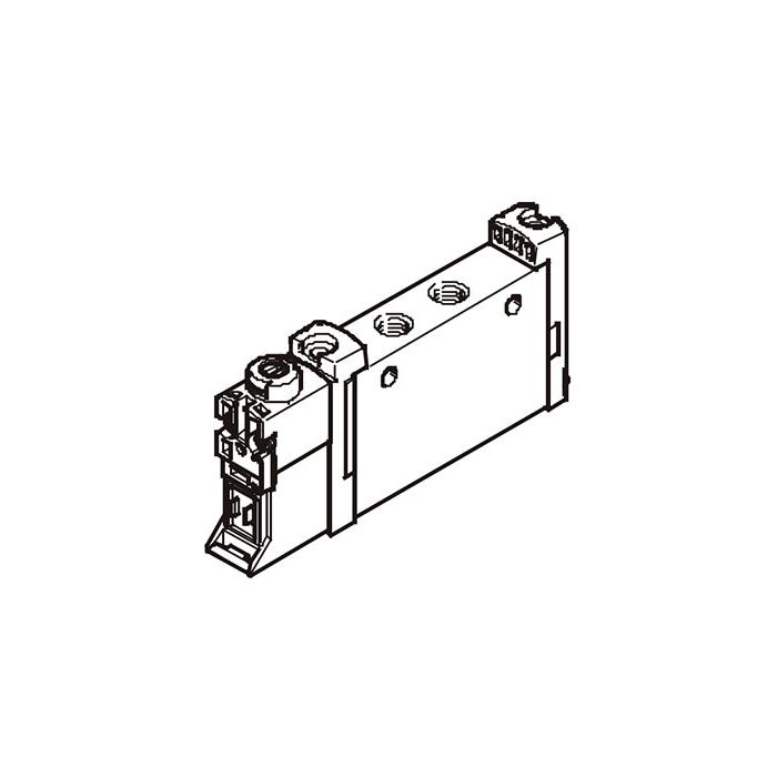 Tubular valve M7, three position five-way valve, internal pilot, medium drain type, valve width 10 mm, FV-L10-P53E-T-M7, 566477